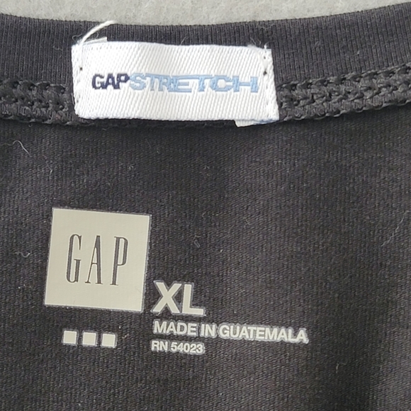 Gap Stretch Womens BLACK  Short Sleeve Shirt Size X Large - Picture 7 of 8